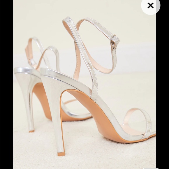 Silver Strappy Heels - Picture 5 of 5